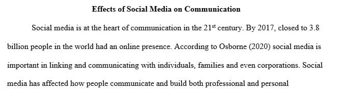 Compose an essay that argues whether social media improves or damages communication. 