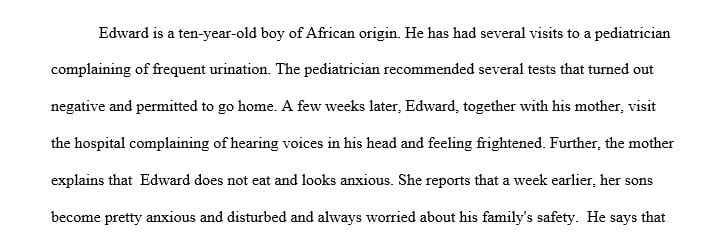 Create five (5) typed clinical vignettes depicting mental disorders (Schizophrenia)