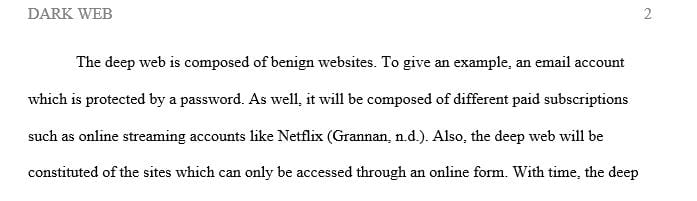 Define and describe the deep web or Tor Net and the dark web