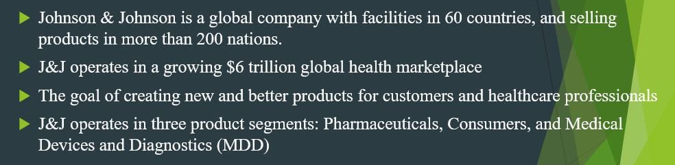 Develop a strategic plan for Johnson & Johnson and share your plan with stakeholders.