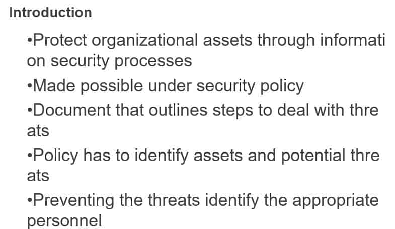 Discuss the importance of creating an IT security framework that aligns with organizational goals.