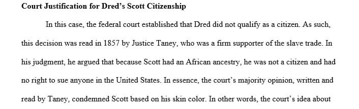 How did the Court justify its decision that Dred Scott was not a citizen with standing in federal court