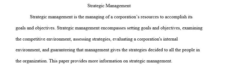 How does strategic management typically evolve in a corporation