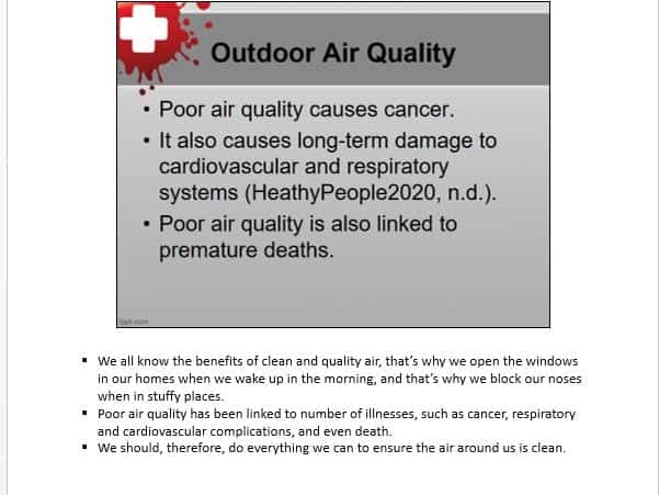 Identify and describe some of the effects of the physical environment on population health