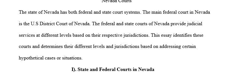 Identify the state and federal courts covering your state.