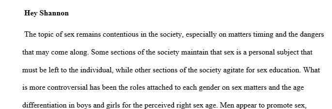 Is sex meant for young people What does society tell us versus what biology say