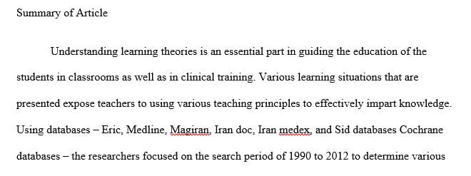 Use the Walden Library to identify a Health Education and Health Promotion research article.
