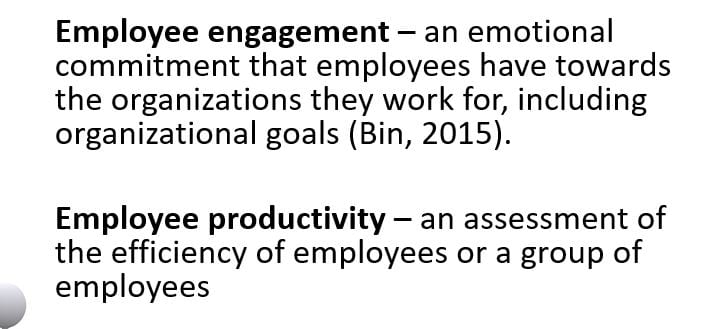 What are some strategies to improve employee engagement, productivity and performance levels