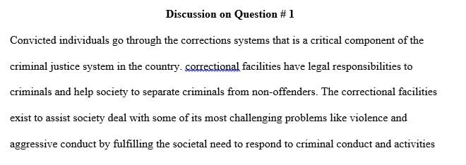 What is the role of corrections with regard to the processing of convicted persons