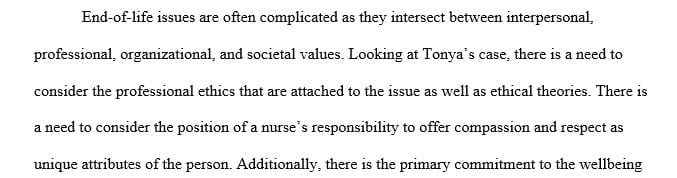 Write a 2-3 page paper that examines end-of-life issues in relationship to hospitals professional ethics and accrediting bodies.