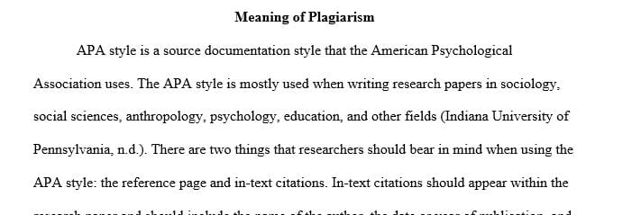 You are taking an introductory psychology course that requires a seven-page research paper. 