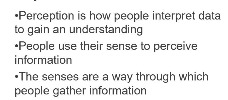  You have been asked to give a presentation on the concepts of perception and critical thinking.