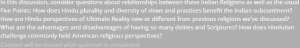 How does Hindu plurality and diversity of views and practices benefit the Indian subcontinent