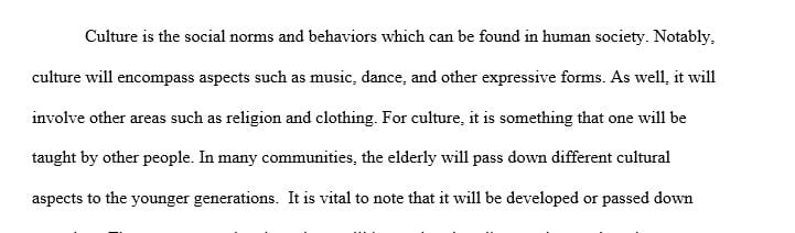 Compare and contrast culture, ethnicity and acculturation. 
