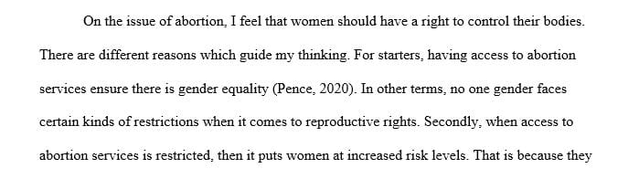 Debating Abortion Scenario and Reflection