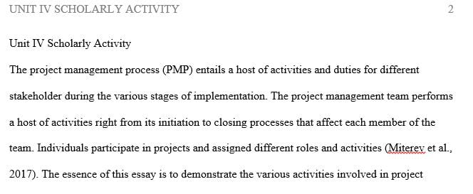 Describe the activities that you and your project team will perform in the initiating planning executing controlling and monitoring