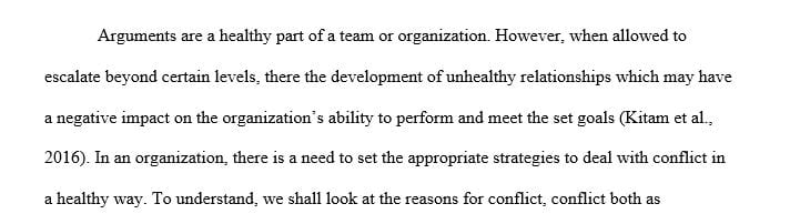 Develop a 3-4 page report on how conflict can affect an organization.