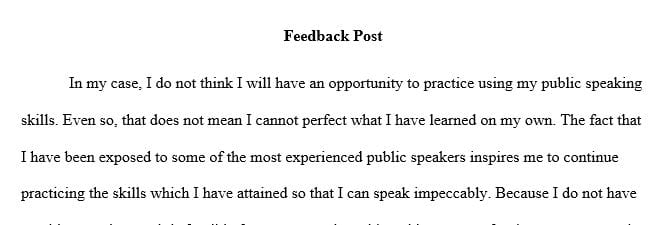 Do you have an opportunity soon to practice your public speaking skills