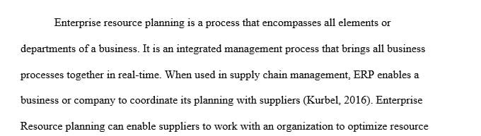 Examine the roles of Enterprise Resource Planning (ERP) and Customer Relationship Management (CRM) in business.