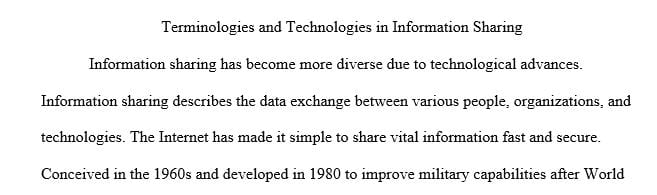 Explain the evolution of the terminology and technologies used in 20th and 21st century information sharing.