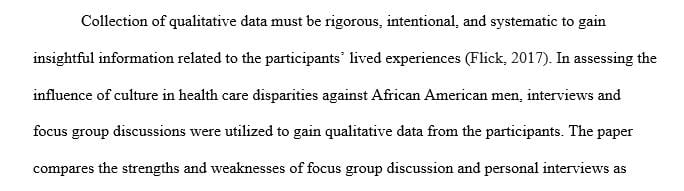 Explore different data collection methods and draw comparisons.