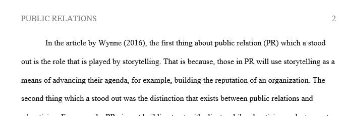 Forbes does a great job of explaining public relations