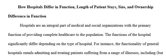 Hospitals traditionally provide diagnostic and therapeutic services to individuals requiring more than several hours of care