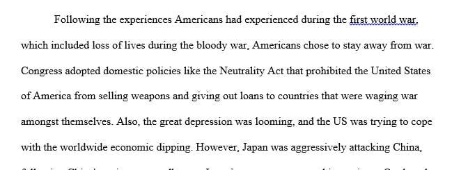 How did the United States involvement in WWII change domestic policy in the country