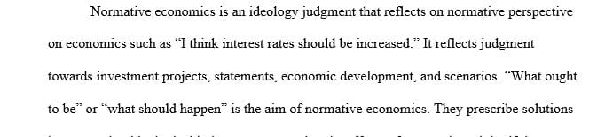 How would this situation be described in terms of Positive economics