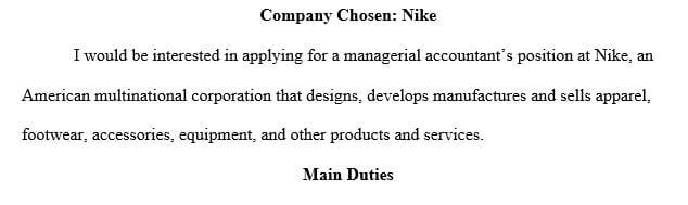 Identify a specific job within a specific company that you might be interested in applying for after you earn your degree