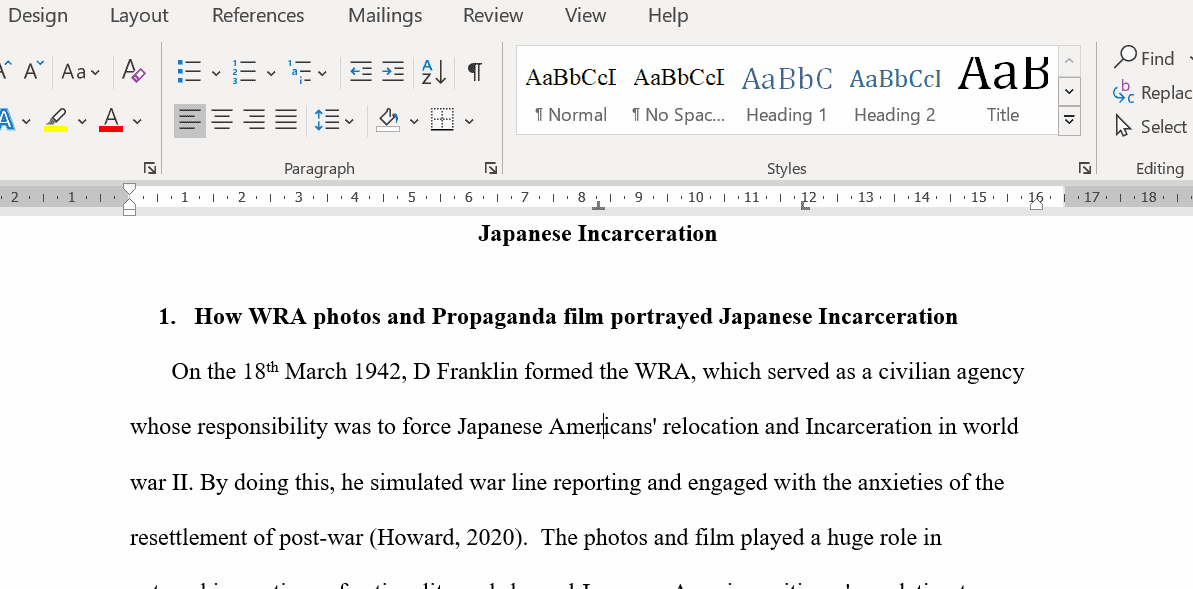 Japanese incareration