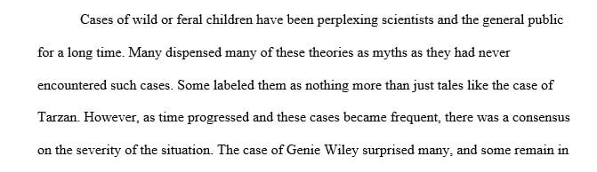 What are the contributions of nature and nurture on Genie's development
