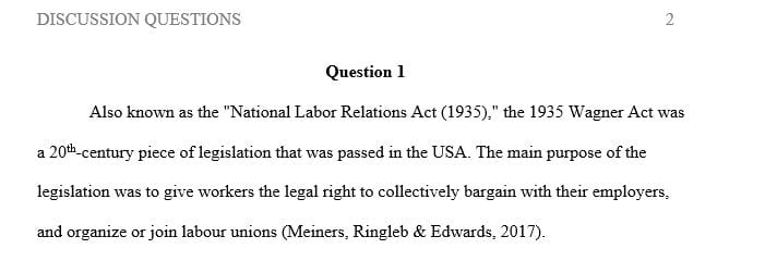 What is the Wagner Act of 1935