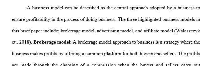 What is the best business model for the small business or startup you have chosen