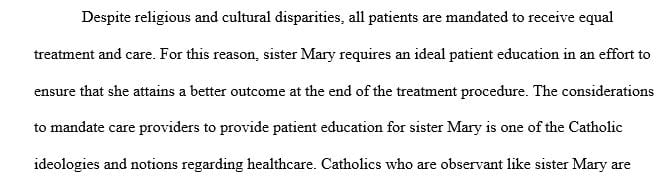 What would be the ideal course of patient education as this woman progresses from department to department