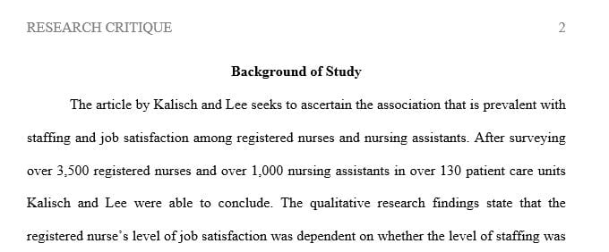 Write a critical appraisal that demonstrates comprehension of two qualitative research studies.