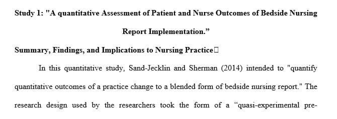 Write a critical appraisal that demonstrates comprehension of two quantitative research studies.