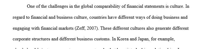 Assume that all the companies in the world use International Financial Reporting Standards (IFRS).