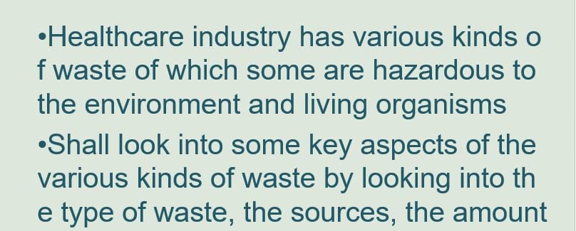 Create an infographic that illustrates each type of waste in the health care industry.