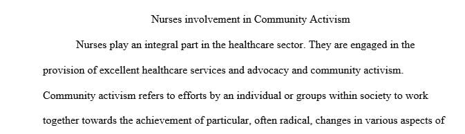 Describe the key concepts underlying community activism