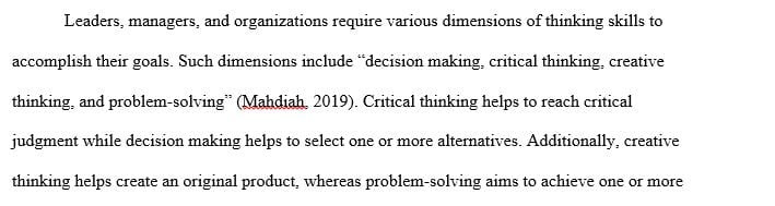 What are the various dimensions of critical thinking