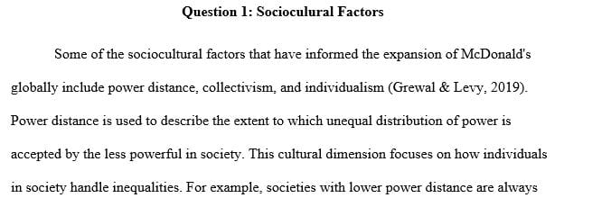Which sociocultural factors have informed McDonald’s global expansion