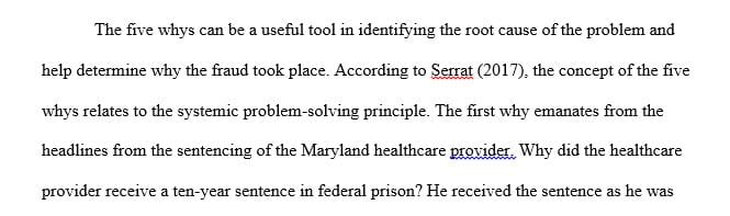 Write a 525- to 700-word paper that identifies and evaluates the root cause for Medicare fraud in this case.