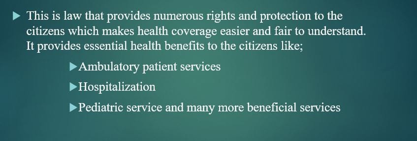 Briefly outline the process by which the Affordable Care Act became law.