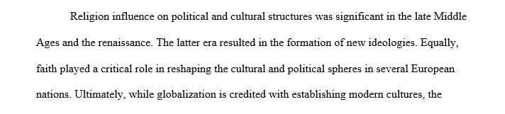 Choose two European nations and compare how religion influenced their respective political and cultural histories
