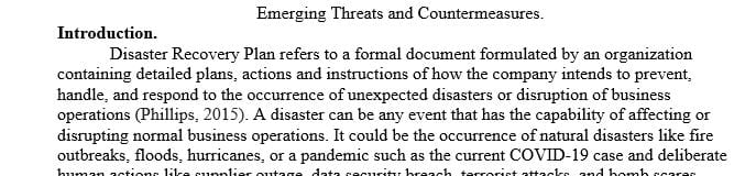 Develop a disaster recovery plan for an organization.