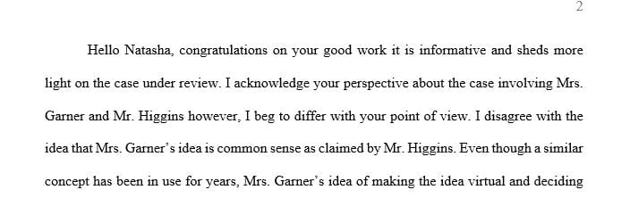 Did Mr. Higgins infringe on Ms. Garner’s Patent