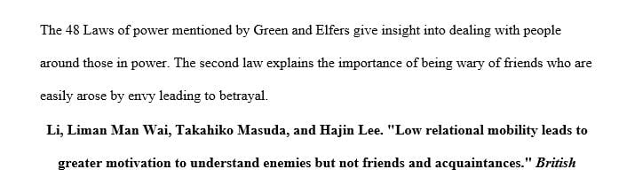 Explain how each source manages to prove the validity of ONE of the 48 laws mentioned