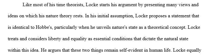 John Locke's 'state of nature' theory.