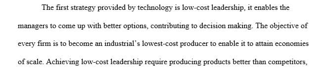 List and describe four competitive strategies enabled by information systems that firms can pursue.